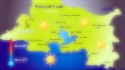 Météo du Mercredi 9 aout : le ciel reste estival!