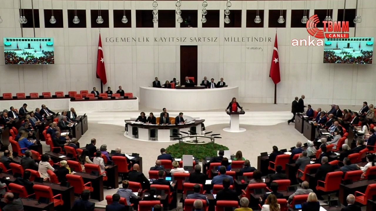 Le vice-président du groupe CHP, Burcu Köksal, a critiqué l'abattage d'arbres lors de l'Assemblée générale de la Grande Assemblée nationale de Turquie.