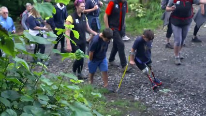 Eight-year-old double-amputee scales Lake District hill