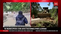 Dieciocho municipios con afectaciones por lluvias en Veracruz; emiten declaratoria de emergencia