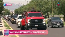 Continúan recorridos de transportistas en el Estado de México