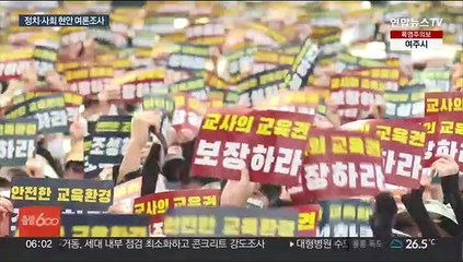 "교사에 아동학대 면책권 줘야" 74%…"야간집회 제한해야" 60%