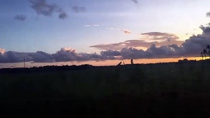 Beautiful View of the Indonesian Island of Java from the Train