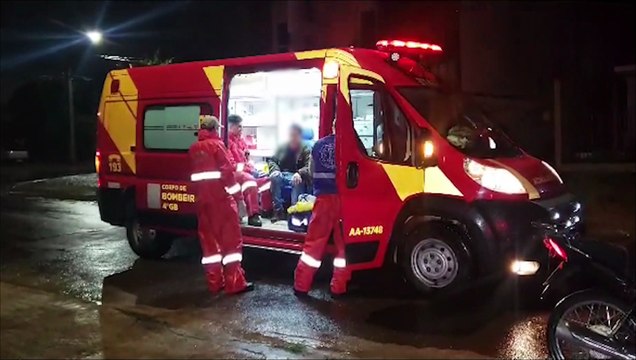 Homem fica ferido ao ser atropelado na Rua Visconde do Rio Branco
