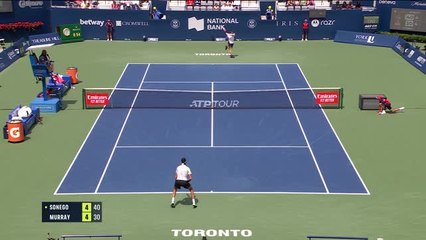 Murray downs Sonego to reach second round