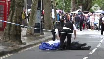 Un homme a été blessé à l'arme blanche à l'entrée du British Museum de Londres hier - Son agresseur présumé a été arrêté - VIDEO