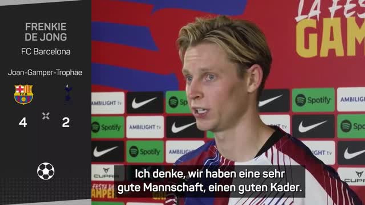 De jong: "wir sind nicht der favorit auf die cl"