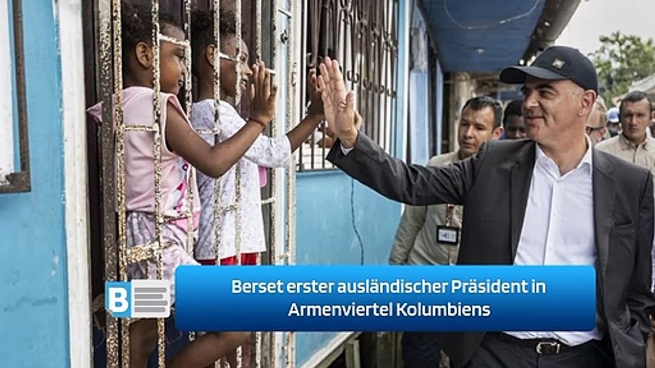 Berset erster ausländischer Präsident in Armenviertel Kolumbiens