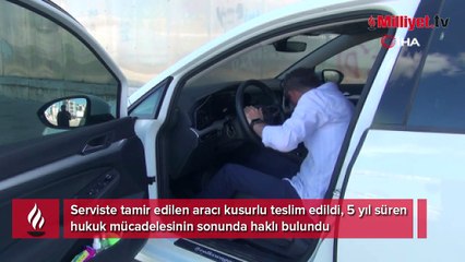 Aracını servise götürdü hayatının şokunu yaşadı!