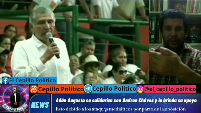 Adán Augusto se solidariza con Andrea Chávez por los constantes ataques mediáticos de la oposición