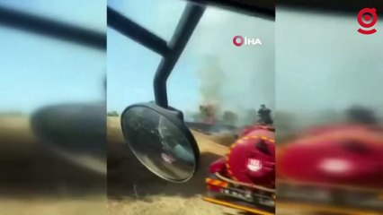 Ormanlık alanda başlayan yangın tarım arazisine sıçradı