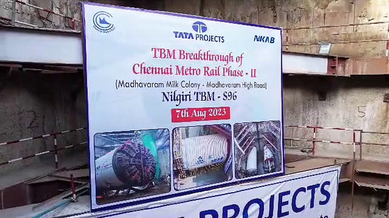 चेन्नई मेट्रो सुरंग बनाने का काम ग्रीनवेज रोड-अडयार पर शुरू हुआ