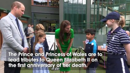 Prince and Princess of Wales to lead tributes to the Queen