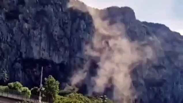 Lecco, la frana sul monte San Martino