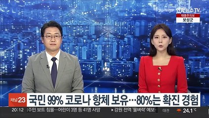 국민 99% 코로나 항체 보유…80%는 확진 경험