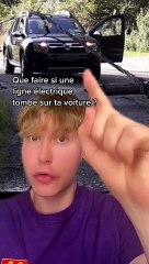 Que faire si une ligne électrique tombe sur ta voiture ? ⚡️