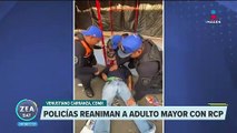 Policías reaniman a adulto mayor en calles de la CDMX