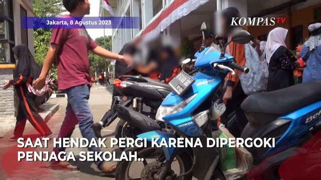 CCTV Aksi Curanmor dengan Senjata Api di Halaman SD, Motor Wali Murid Digasak