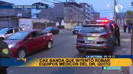 La Victoria: detienen a delincuentes que intentaron robar equipos médicos del Dr. Luis Quito
