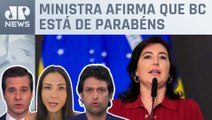 Alan Ghani, Amanda Klein e Beraldo analisam elogio de Simone Tebet ao Banco Central