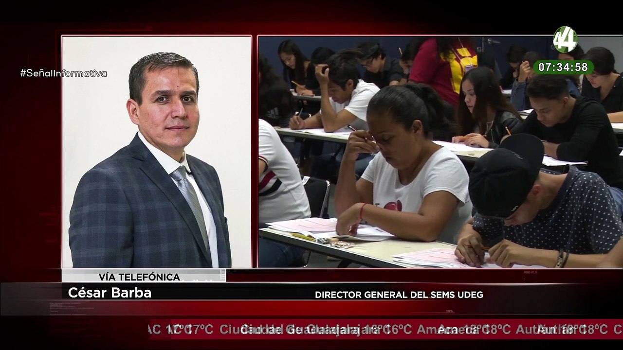 César Barba habla sobre los resultados del examen de admisión de la Universidad de Guadalajara