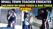 Teacher educates children on good touch and bad touch, Video goes viral | Watch | Oneindia News