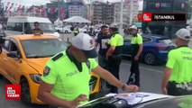 Taksim’de taşkınlık yapan taksici gözaltına alındı
