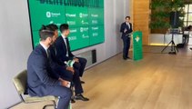 El presidente del Betis, Ángel Haro, presenta a Bartra, Isco y Riad