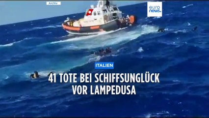 Bootsunglück vor Lampedusa, 38 Erwachsene und 3 Kinder ertrunken