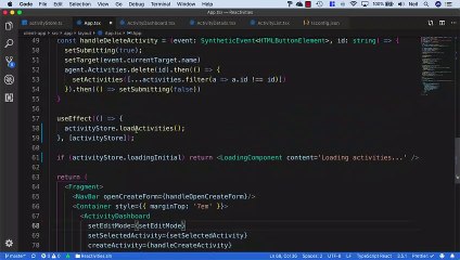 MobX (Legacy) - Refactoring the create activity method