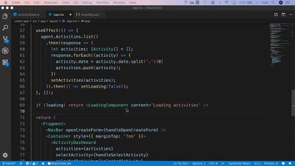 MobX (Legacy) - Refactoring the activity list to use the store