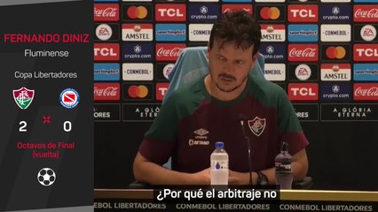 Diniz cuestiona el criterio arbitral para la adición de minutos