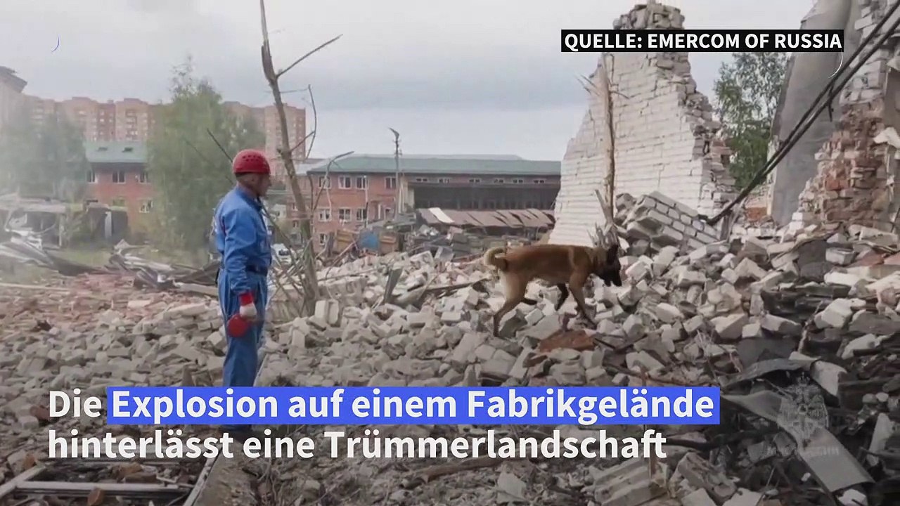 Russland: Gewaltige Explosion hinterlässt Trümmerlandschaft
