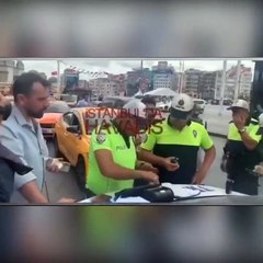 İstanbul'da sivil polise "araçtan inin, martıyla gidin" diyen taksicinin aracı bağlandı