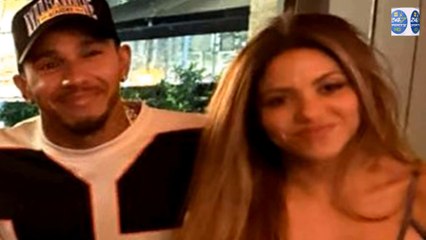 SHAKIRA appeared to give a nod to her rumoured beau Lewis Hamilton as she lip-synced to a rap track about fast cars