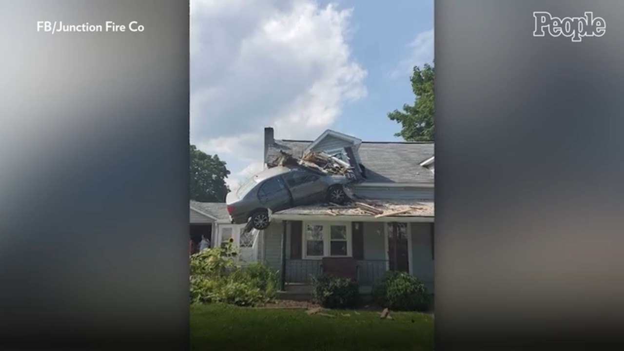 Pa. Man Allegedly Crashed Car into House Intentionally, Wound up Wedged into 2nd Floor