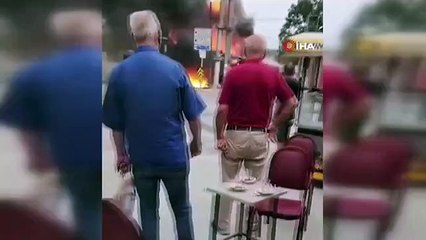 Çatalca'da bir markette çıkan yangın paniğe neden oldu