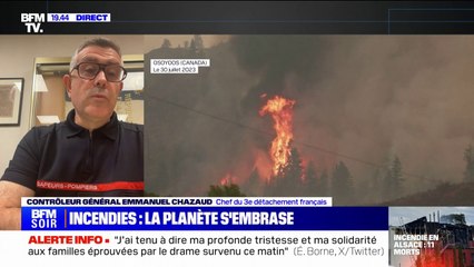 "Nous étions 124 à nous relayer durant 9 semaines": le contrôleur général Emmanuel Chazaud décrit les tâches assurées par les pompiers français déployés au Canada