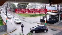 Motorista de Peugeot atropela ciclista e foge sem prestar socorro