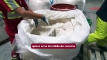 Quase uma tonelada de cocaína é apreendida na Portonave