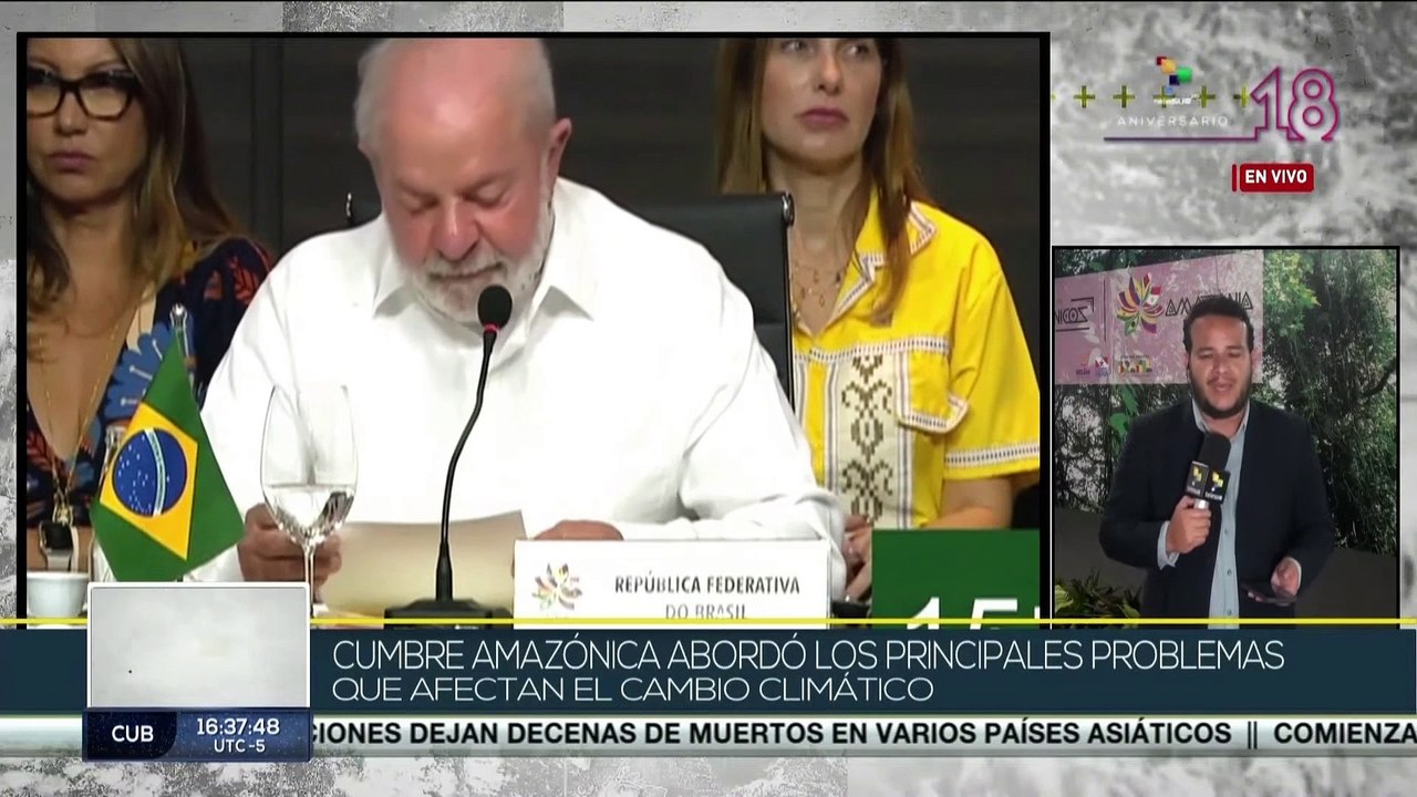 Temas del Día 09-08: Cumbre Amazónica finaliza en la provincia de Belém do Pará