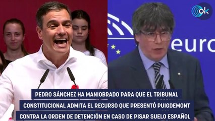 El Constitucional, a los pies de Sánchez: admitirá en un mes el recurso de Puigdemont contra su detención