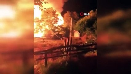 Köyde çıkan yangında 7 ev alevlere teslim oldu