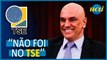 Moraes 'perde' eleição no STF e brinca: 'Não foi no TSE'