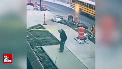 Yeni dökülmüş betona basan adamın imtihanı