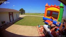 Whirlwind Blows Bounce House Away