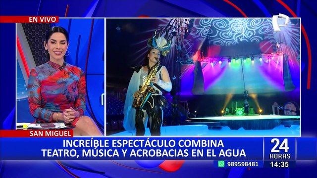 Circo Manantia : Increíble espectáculo combina música, teatro y acrobacias en el agua