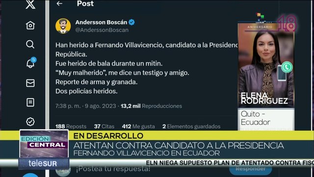 Edición Central 09-08: En Ecuador asesinan al candidato presidencial Fernando Villavicencio
