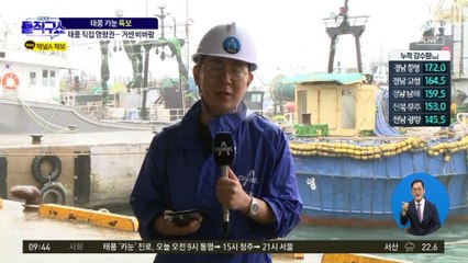 태풍 ‘카눈’ 남해안 상륙…빗줄기 굵어져