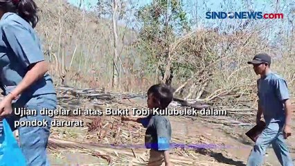 Menyedihkan! Siswa di Sikka Ujian di Atas Bukit, Tidak Ada Jaringan Internet
